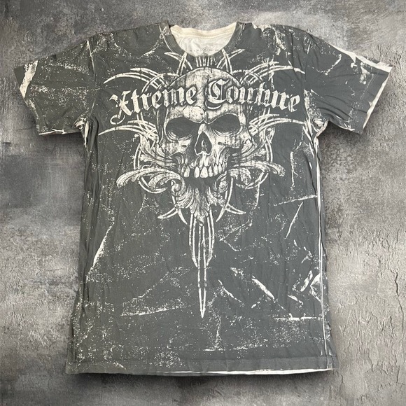 Xtreme Couture by Affliction Skull Tee RARE - Picture 1 of 5